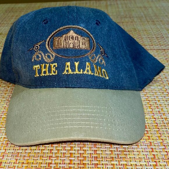 The Alamo Texas Blue and Brown Mens Baseball Cap Hat - Picture 4 of 4